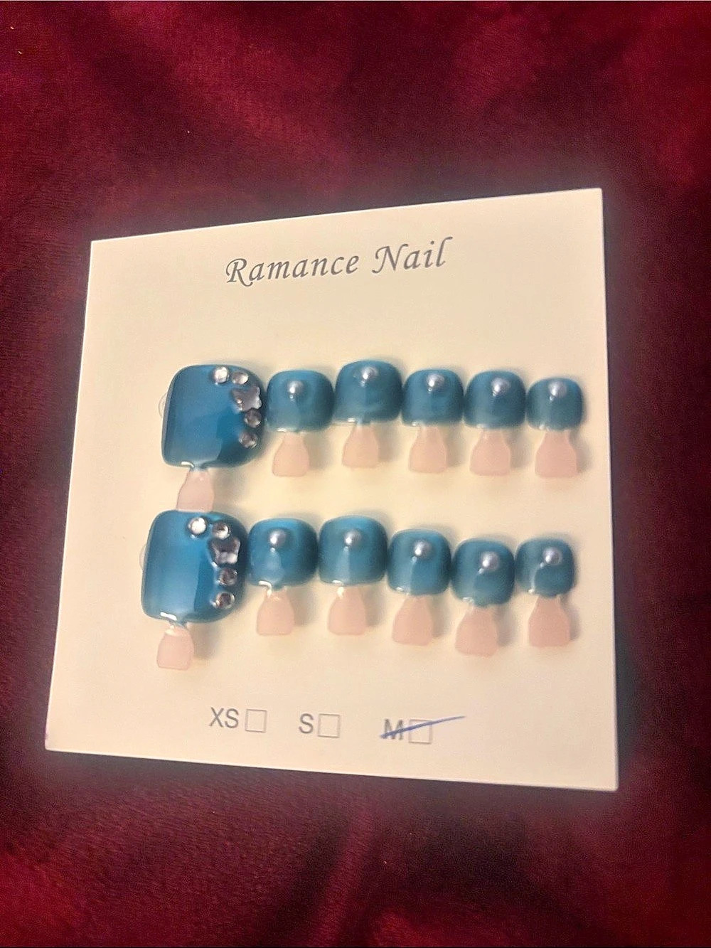 Ramance Nail Blue & Pink Press-On Nails NWT